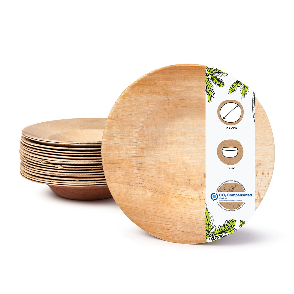 Palmware®-Teller, tief, rund, mit Rand