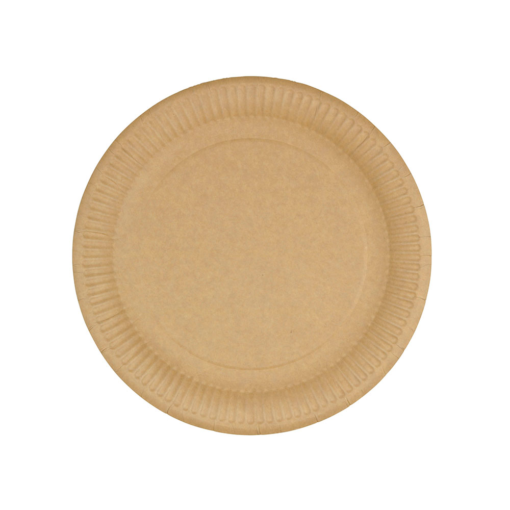 Pappteller Ø 23 cm, braun, rund