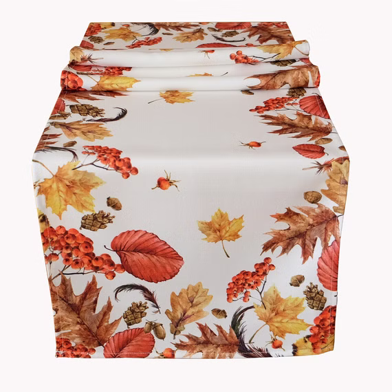 Tischdecke Druckmotiv Herbstblätter Herbst