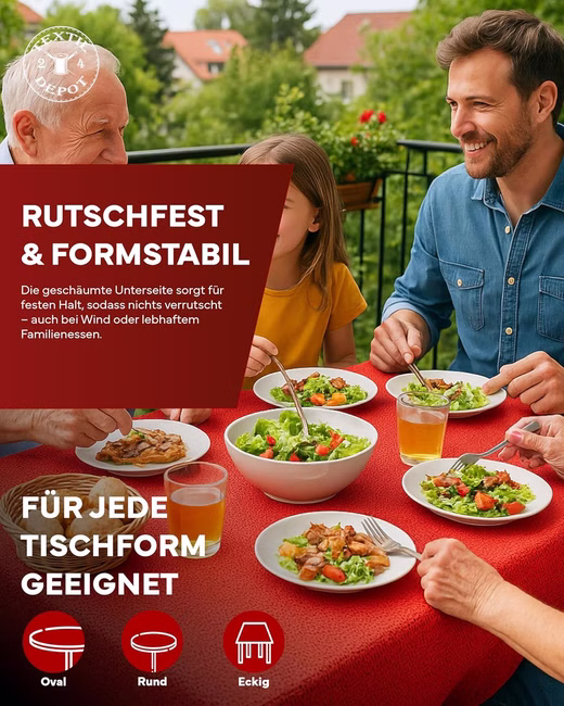 Gartentischdecke Schaum PVC Weichschaum