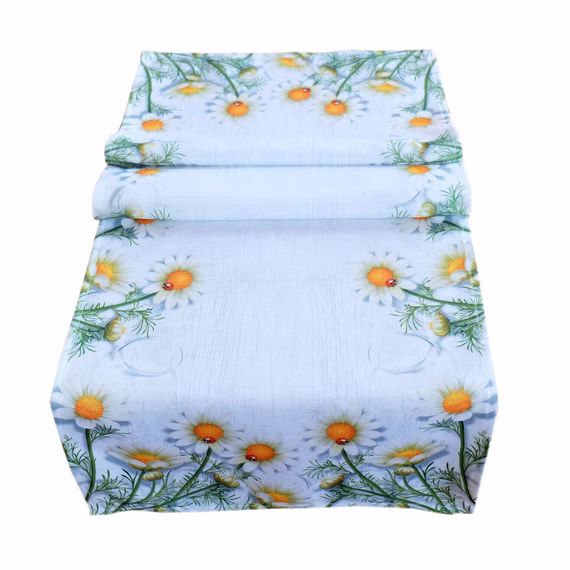 Tischdecke Druck Kamillenblüten Tischläufer Frühling