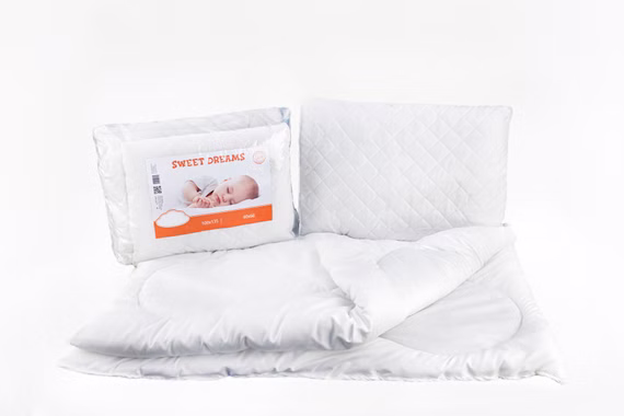 Bettwarenset weiß Babybett Bettset Steppung