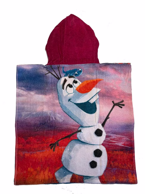 Badeponcho 55x55 cm mit Kapuze Frozen Anna und Elsa