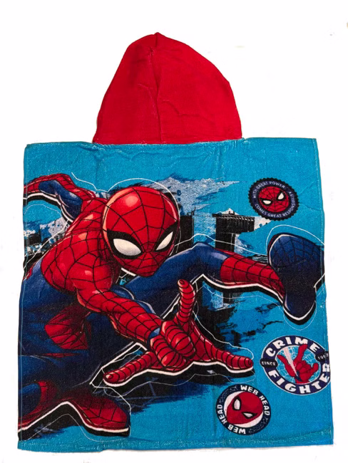 Badeponcho Kinderbademantel Spiderman