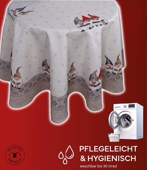 Tischwäsche mit Motiv Weihnachtswichtel