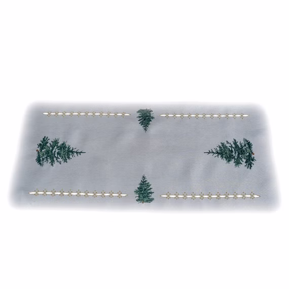 Tischwäsche mit Stickerei Tannenbaum mit Lurex