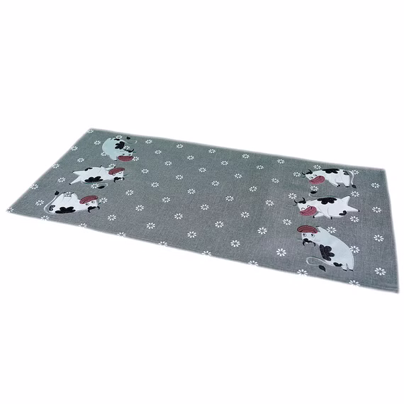 Tischwäsche mit Stickerei Kühe