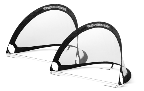 Fussball - Pop-Up-Tor 2er Set (1,20 m x 0,80 m)