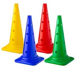 Lot De 4 Haies Avec 8 Cônes RHINOS – 22,5 Cm, Barres De 1 M, Pour Foot Et Sports