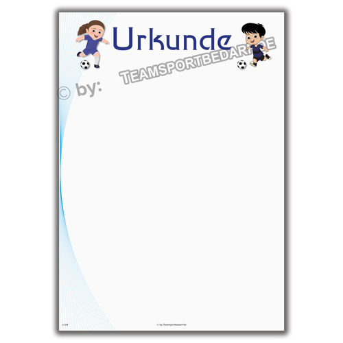 Urkunde (A4, Karton) - Fußball 4