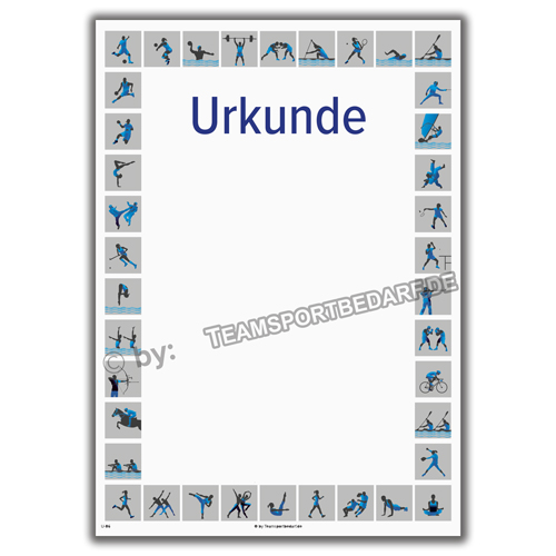 Urkunde (A4, Karton) - Sport 1