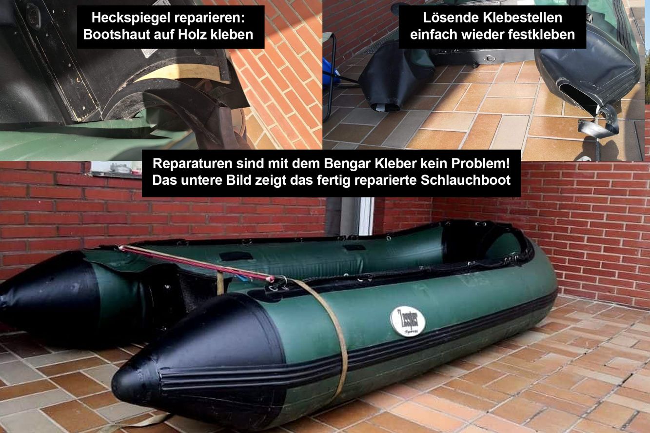 Kleber Kit für Schlauchboote: PVC Kleber + Kleberverdünner + Pinsel + Klebeband Kleber Kit für Schlauchboote: PVC Kleber + Kleberverdünner + Pinsel + Klebeband