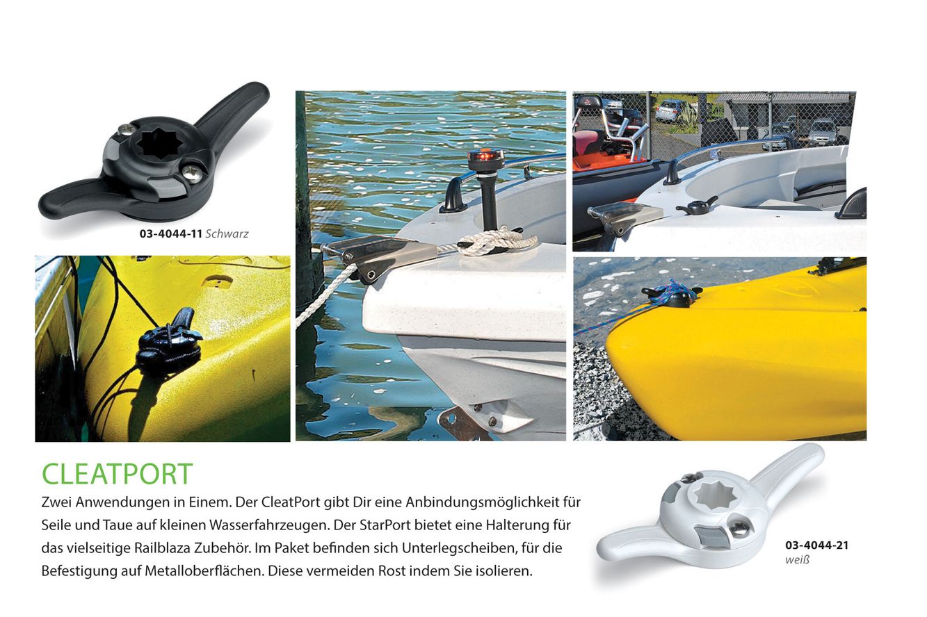 Railblaza CleatPort-Halterung mit Klampe, Montage: bohren 03-4044-11 Railblaza CleatPort-Halterung mit Klampe, Montage: bohren 03-4044-11