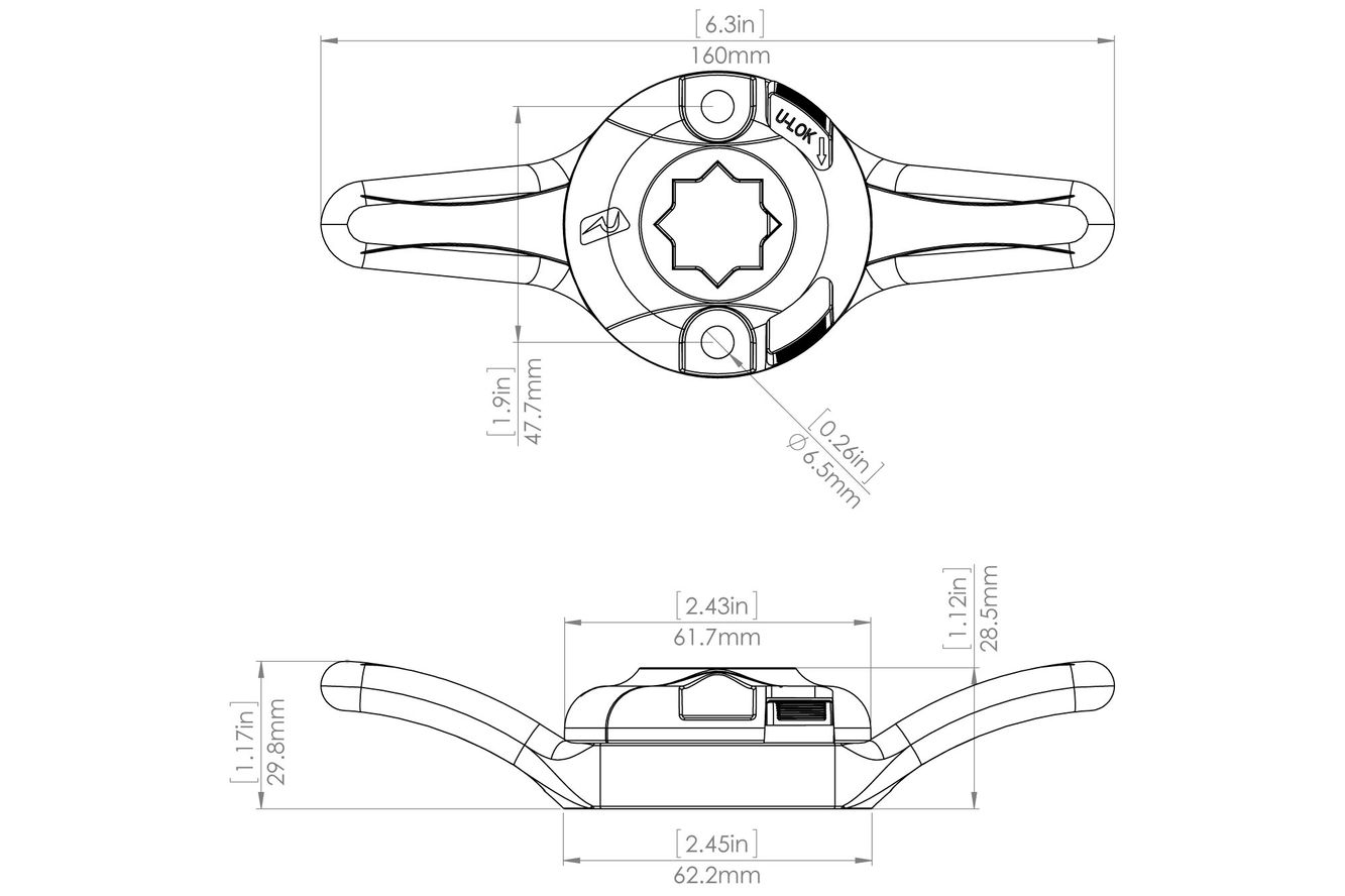 Railblaza CleatPort-Halterung mit Klampe, Montage: bohren 03-4044-11 Railblaza CleatPort-Halterung mit Klampe, Montage: bohren 03-4044-11