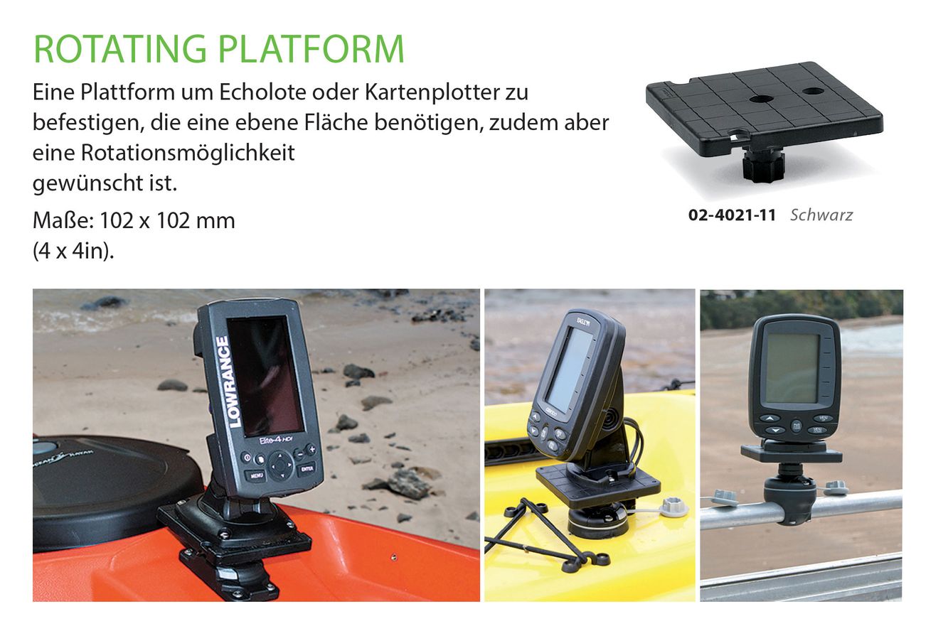 Railblaza Rotating Plattform für Kamera und Echolote 360° (102 x 102 mm) 02-4021-11 Railblaza Rotating Plattform für Kamera und Echolote 360° (102 x 102 mm) 02-4021-11