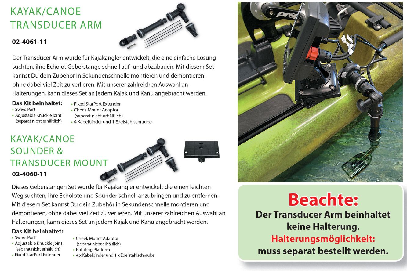 Railblaza Kayak und Canoe Transducer Geberstange Echolot Fishfinderarm 02-4061-11 Railblaza Kayak und Canoe Transducer Geberstange Echolot Fishfinderarm 02-4061-11