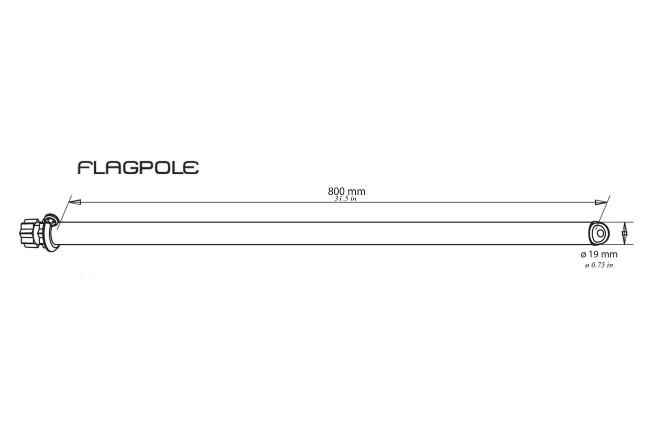 Railblaza Flagpole, Flaggstock Fahnenstock aus Aluminium für Boote 02-4009-11 Railblaza Flagpole, Flaggstock Fahnenstock aus Aluminium für Boote 02-4009-11