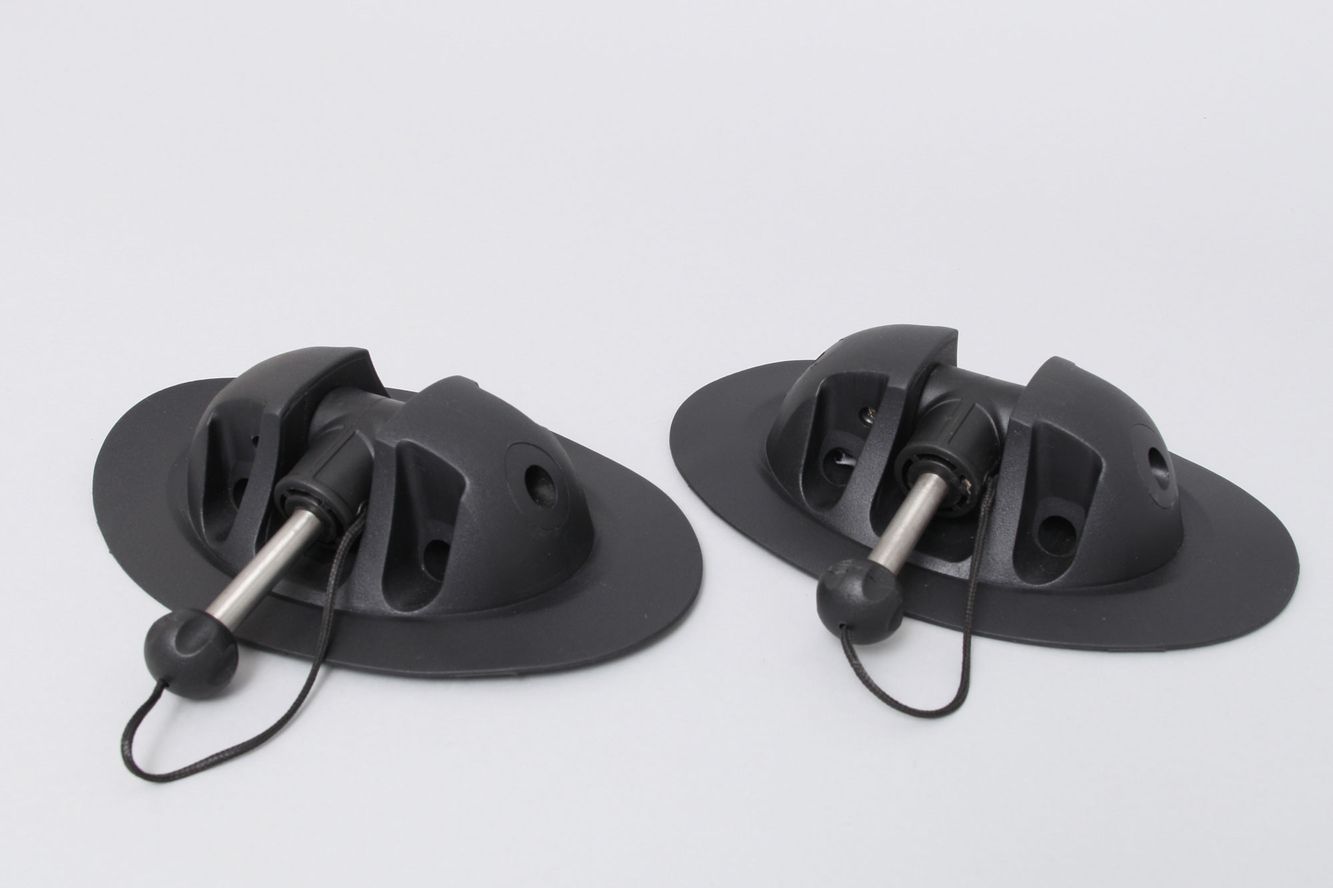 2 x mittlere Ruderdolle für Schlauchboote (schwarz), Ruderhalter für Paddel 2 x mittlere Ruderdolle für Schlauchboote (schwarz), Ruderhalter für Paddel