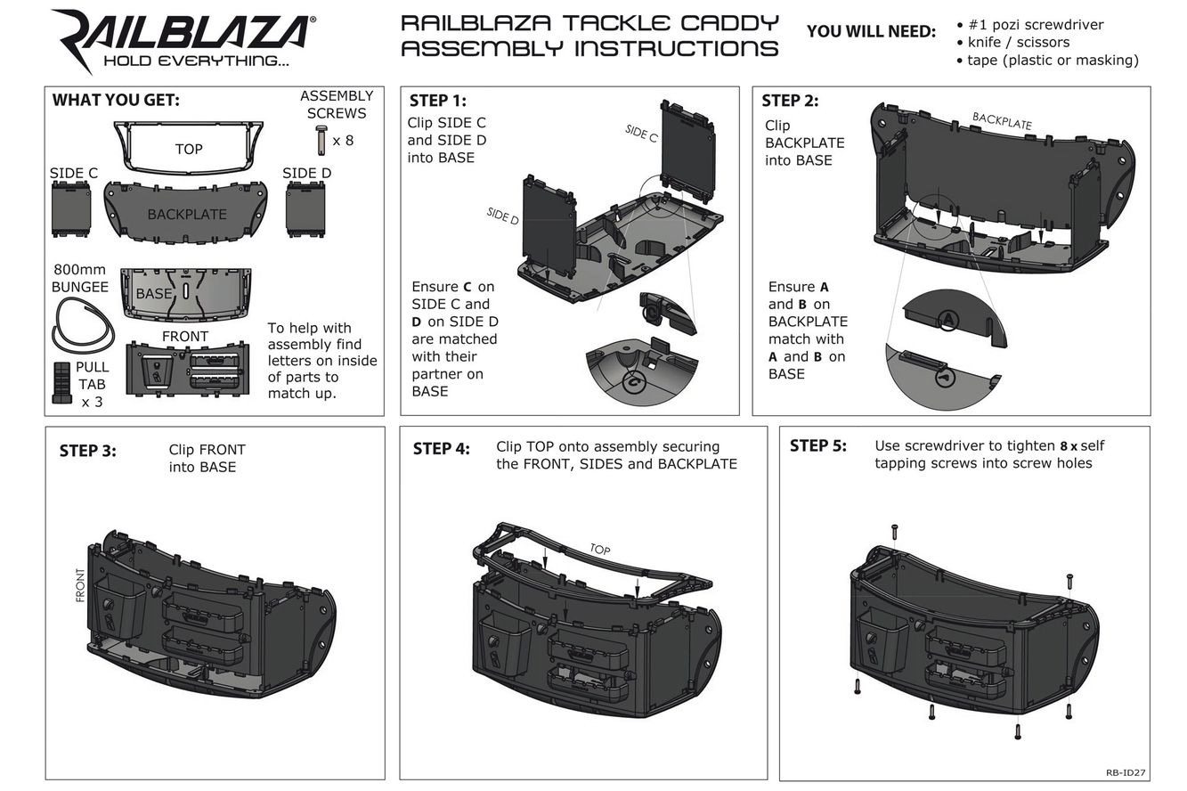 Tackle-Caddy zur Montage an Konsolen und harte vertikale Oberflächen 09-4150-11 Tackle-Caddy zur Montage an Konsolen und harte vertikale Oberflächen 09-4150-11