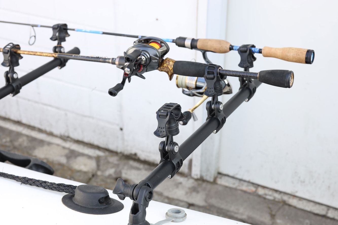 Fasten 3 Fach Rutenhalter Ablage Rod Racks Auslegearm, horizontale Ablage Fasten 3 Fach Rutenhalter Ablage Rod Racks Auslegearm, horizontale Ablage