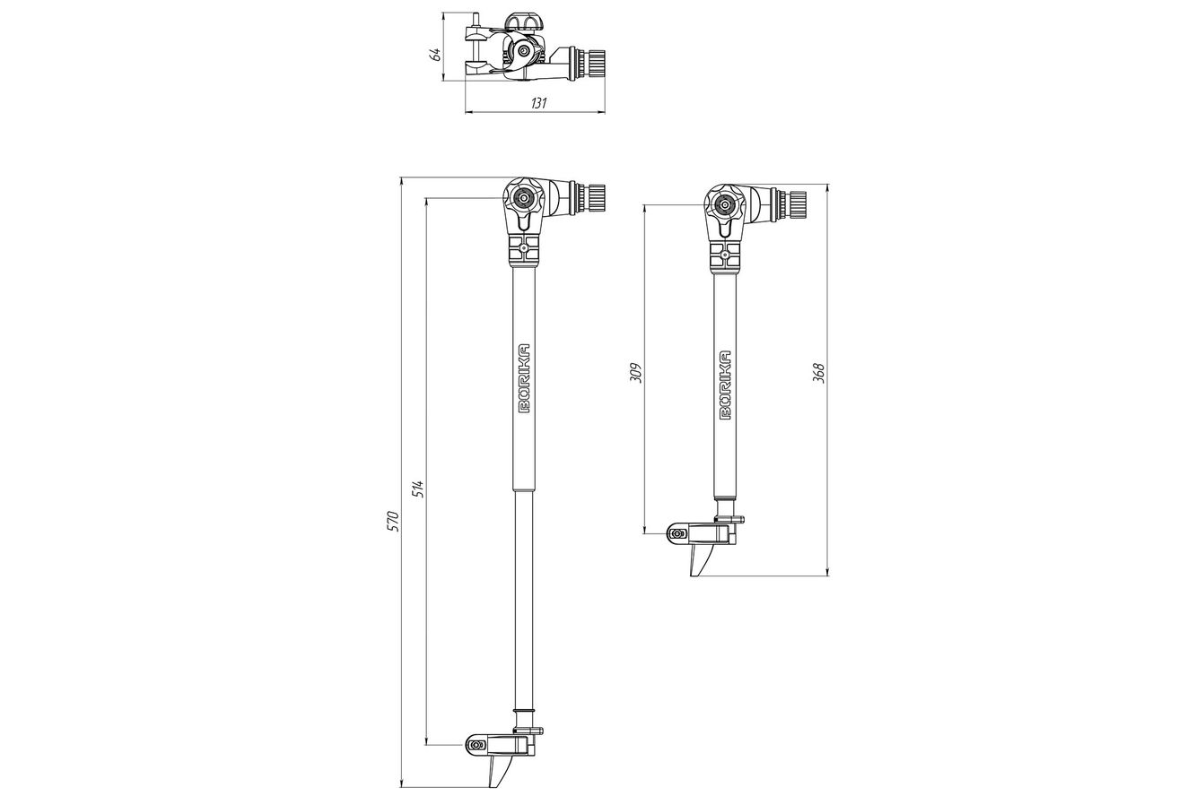 Fasten Teleskop Geberstange für Echolot Fish-Finder Transducer (300 - 500 mm) Fasten Teleskop Geberstange für Echolot Fish-Finder Transducer (300 - 500 mm)
