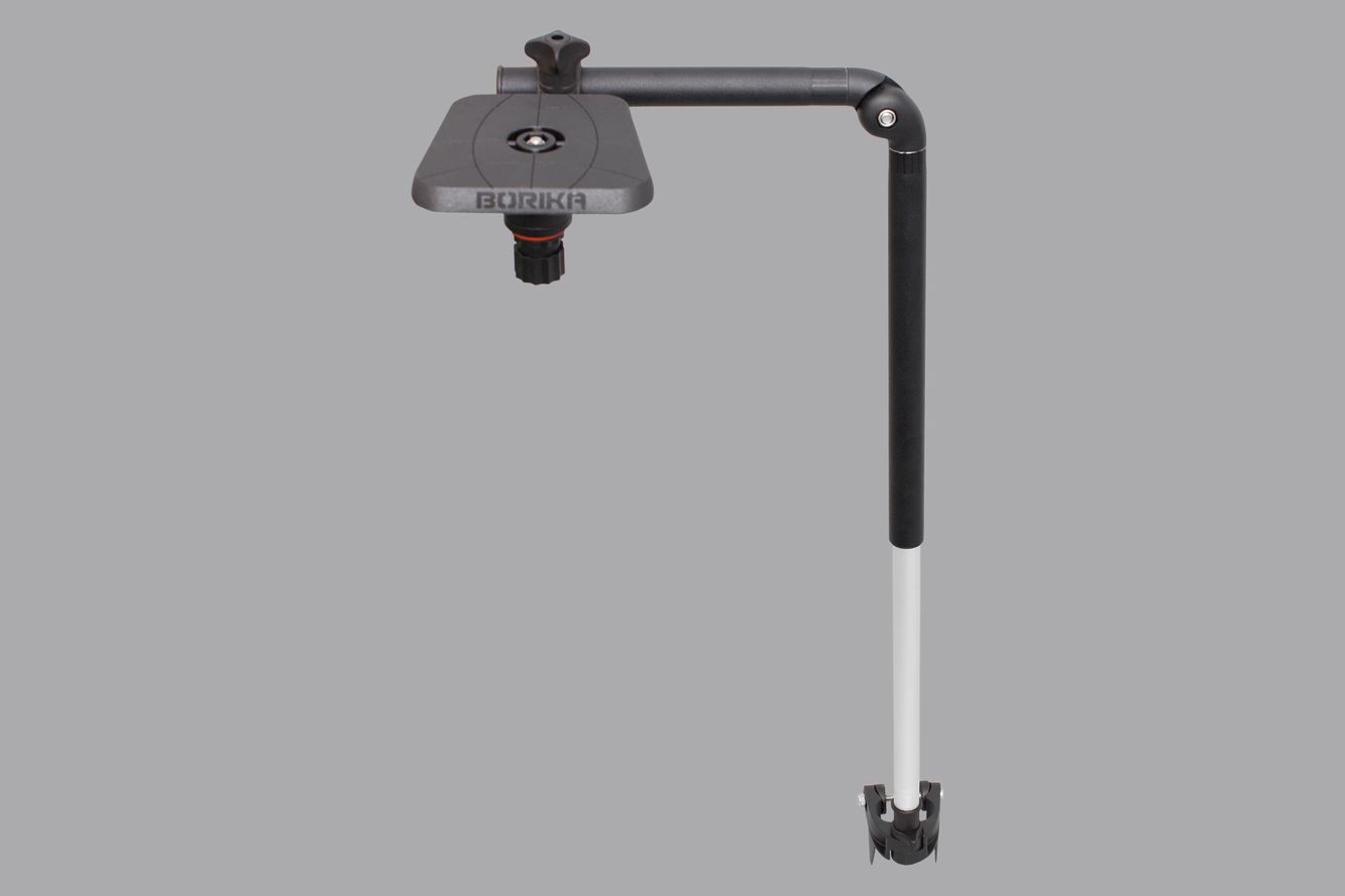 Fasten Echolot-Halterung mit Teleskop Geberstange und Plattform (100 x 100 mm) Fasten Echolot-Halterung mit Teleskop Geberstange und Plattform (100 x 100 mm)
