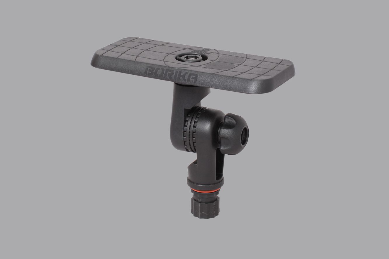 Fasten-Plattform (164 mm x 68 mm), für Kamera und Echolote 360° rotierbar und neigbar Fasten-Plattform (164 mm x 68 mm), für Kamera und Echolote 360° rotierbar und neigbar