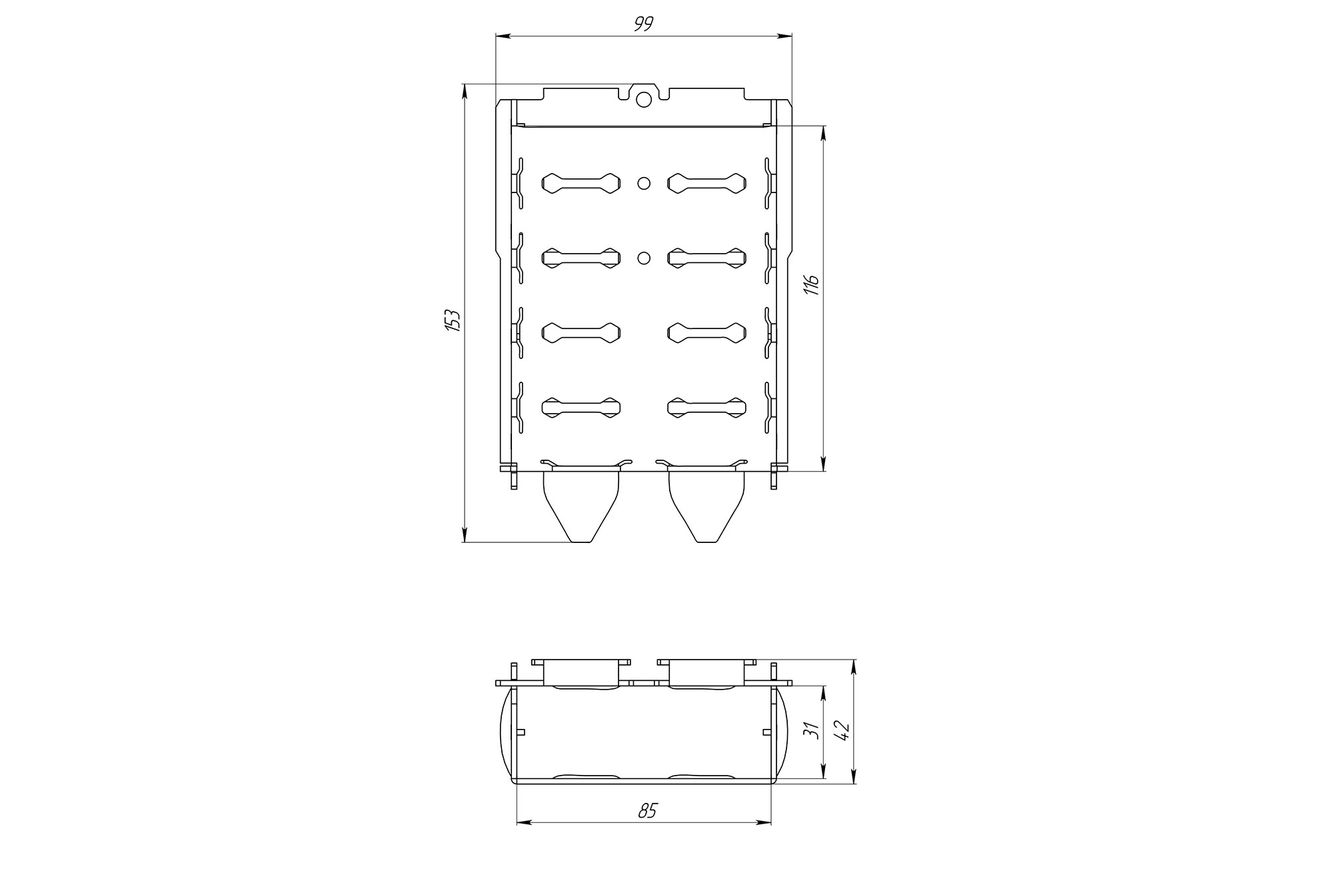 Fasten PVC Tasche (M 112x80x30 mm) mit Molle Schnallen für Ködertisch THf375 Fasten PVC Tasche (M 112x80x30 mm) mit Molle Schnallen für Ködertisch THf375