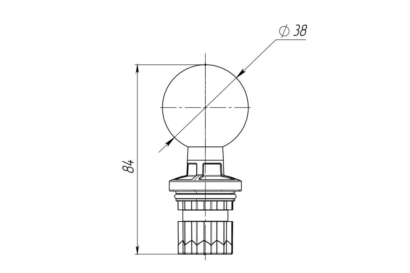 Fasten-Stern-Adapter mit 1,5" Kugel (38mm Ø) macht RAM Artikel Fasten tauglich Fasten-Stern-Adapter mit 1,5" Kugel (38mm Ø) macht RAM Artikel Fasten tauglich