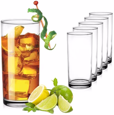 PLATINUX Trinkgläser aus Glas 280ml (max.300ml) Set 6-Teilig Wasserglas Saftglas