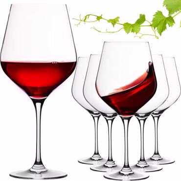 IMPERIAL glass Große Rotweingläser 920ml Set 6-Teilig "Sydney" Burgundergläser aus Crystalline Glas Weinglas Spülmaschinenfest