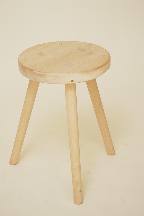 Holzhocker rund massiv und etwas antik Holz Hocker
