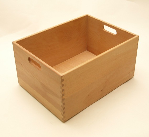 Holzkiste Holzbox aus Buche lackiert 40 x 30 x 21 cm
