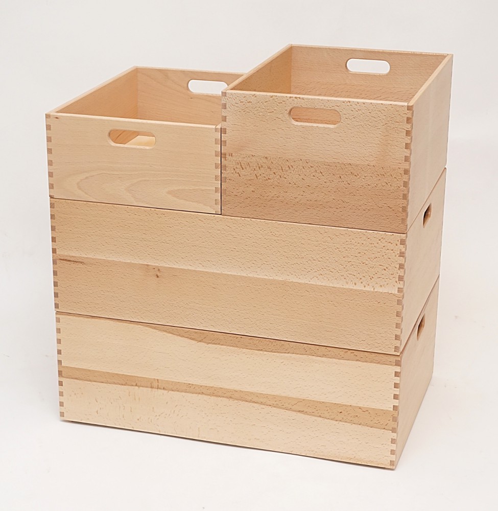 Holzkiste Holzbox aus Buche lackiert 60 x 40 x 21 cm
