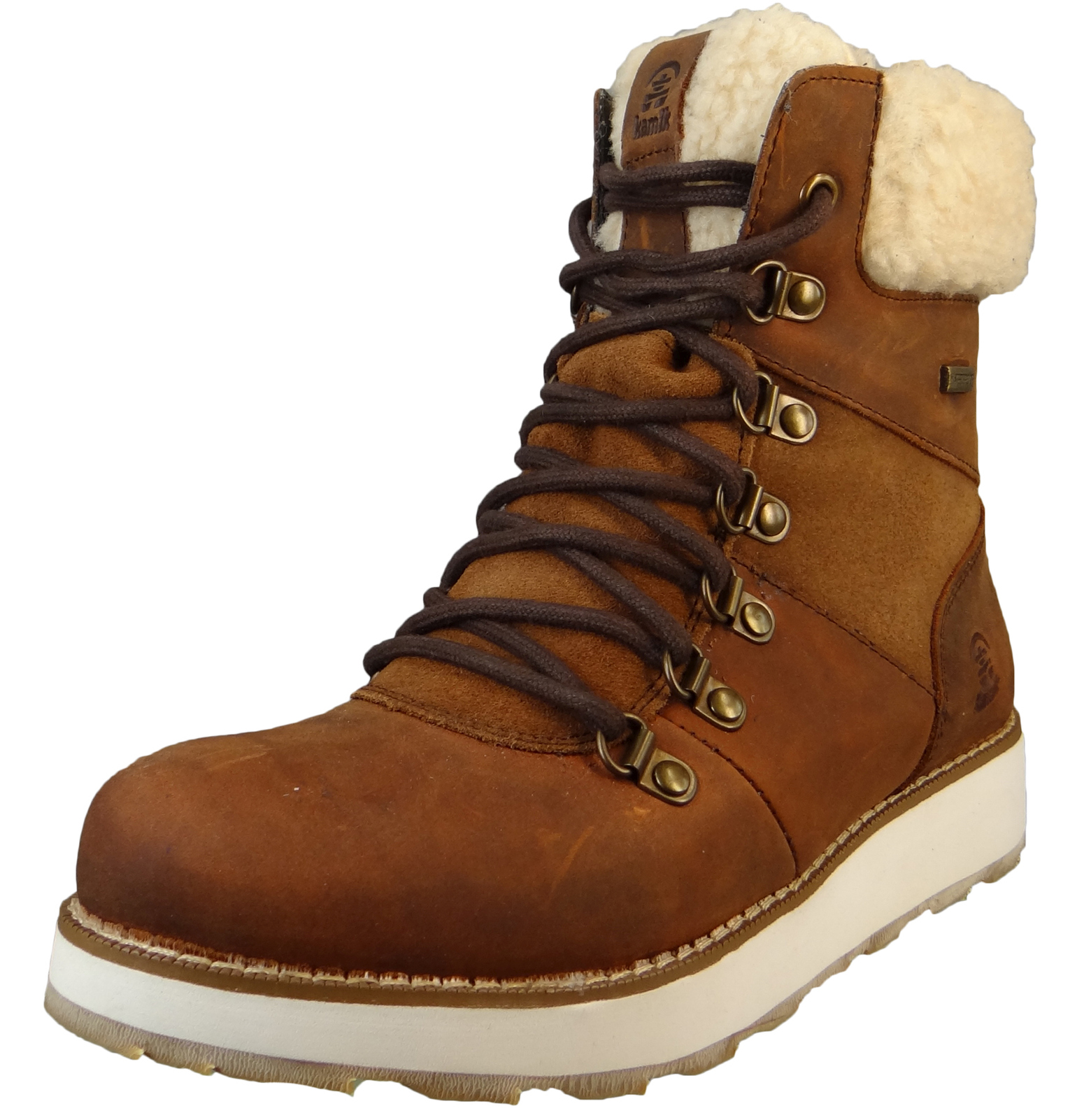 Kamik Damen Winterstiefel Winterschuhe Ariel F WK2059 Braun Cognac ...