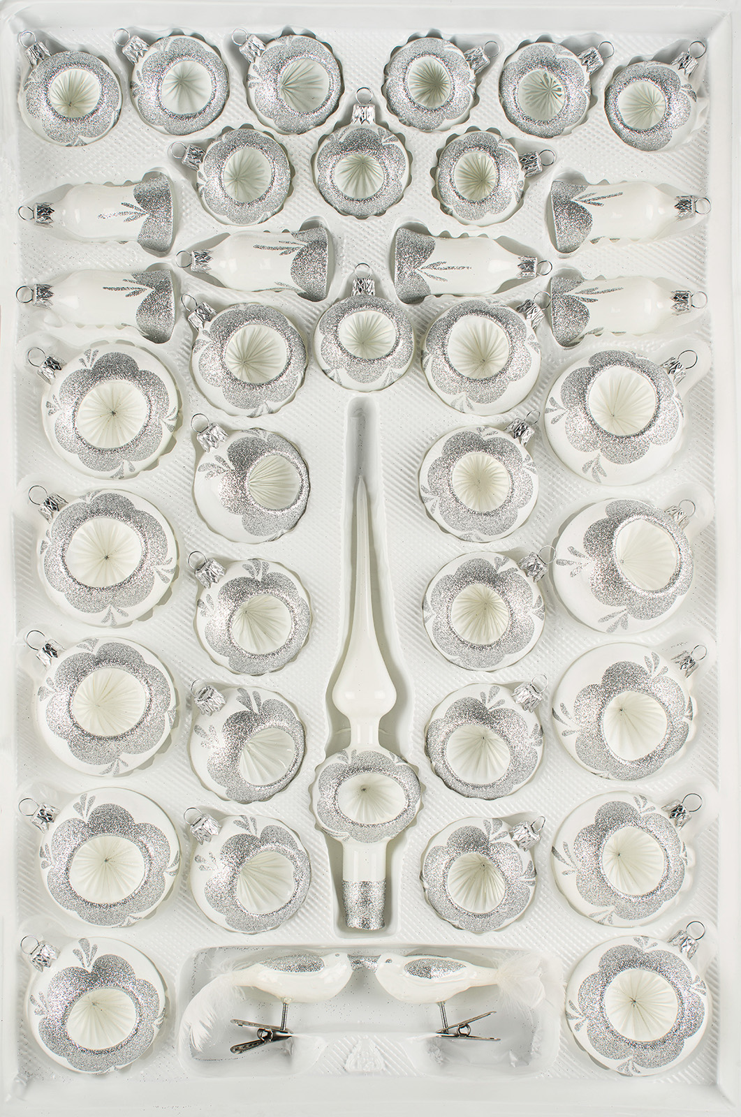 39 tlg. Glas-Weihnachtskugeln Set in 