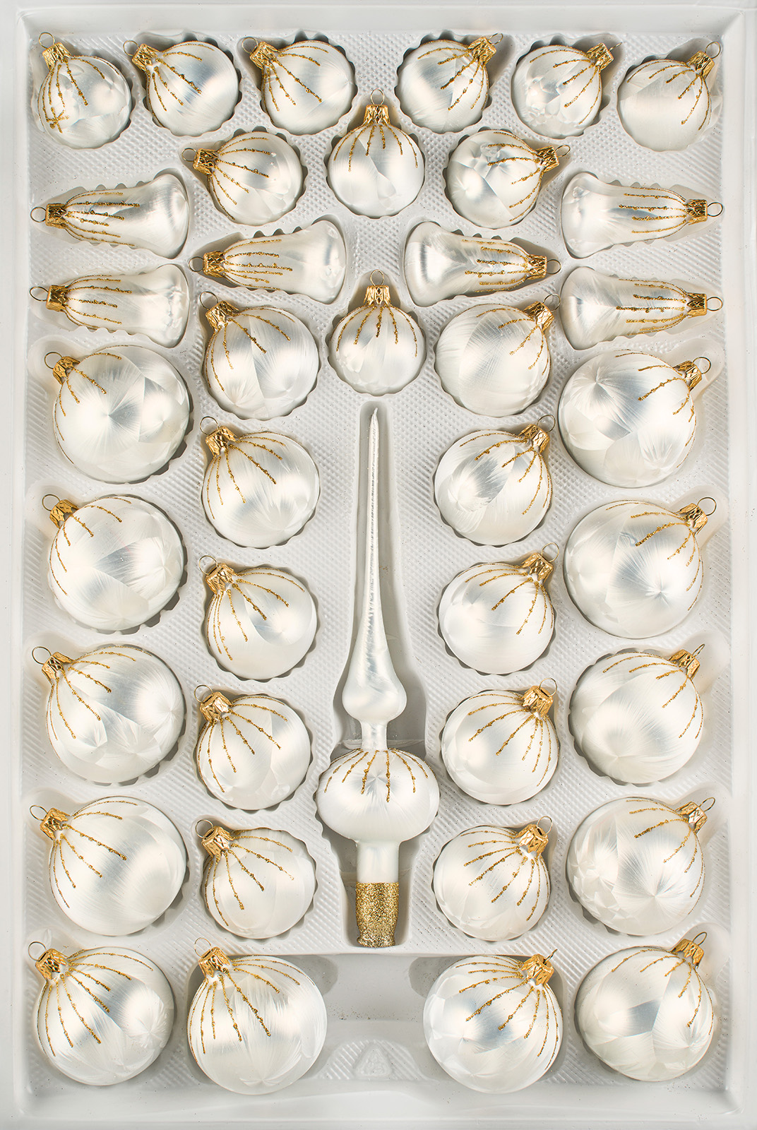 39 tlg. Glas-Weihnachtskugeln Set in 