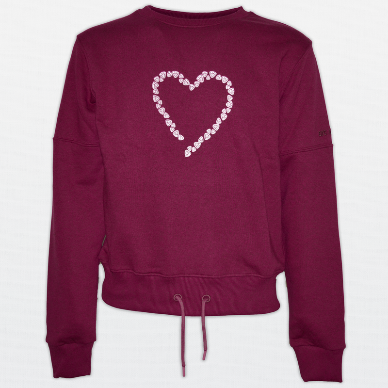 Sweat Crewneck Heart wine