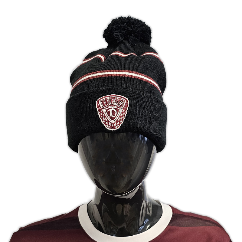 Mütze mit Bommel & Logo