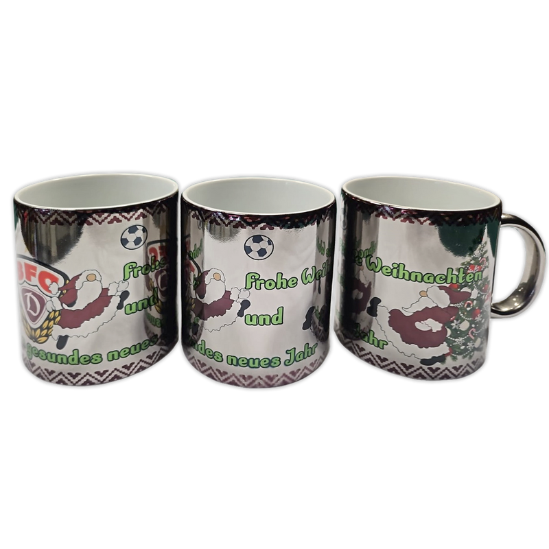 Tasse Weihnachtsmotiv silber