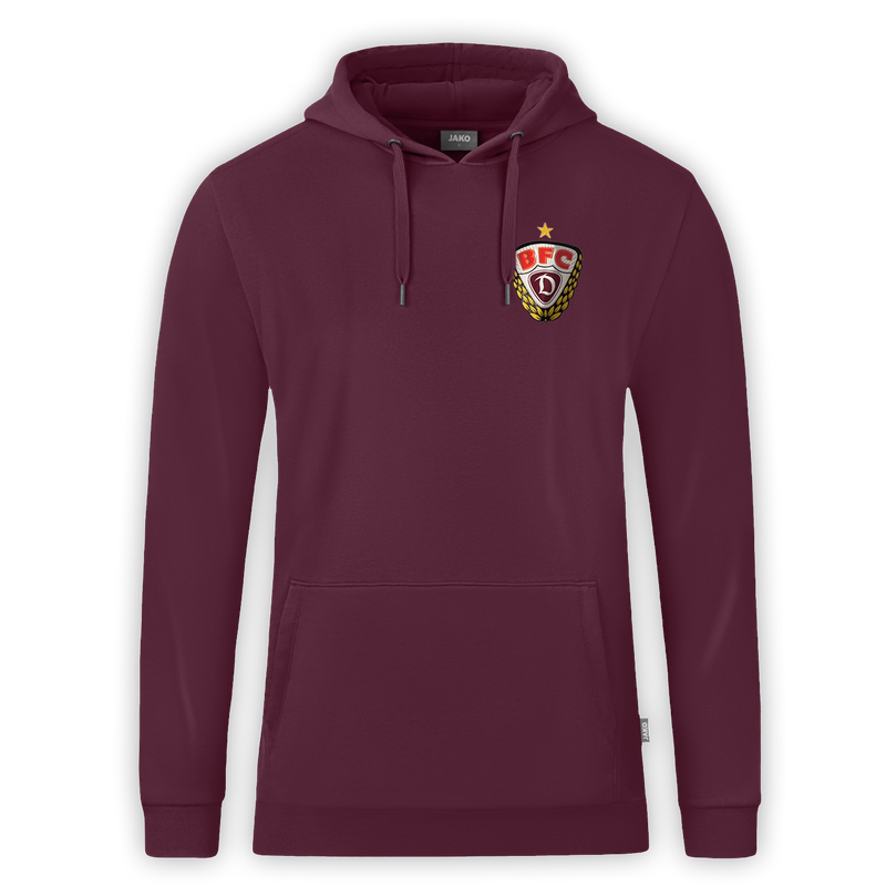 Jako-Hoodie weinrot, mit 3D Logo