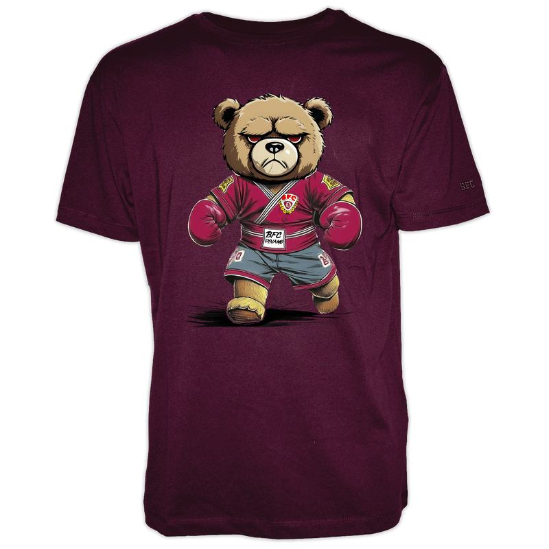 T-Shirt Angry Bär Boxen weinrot