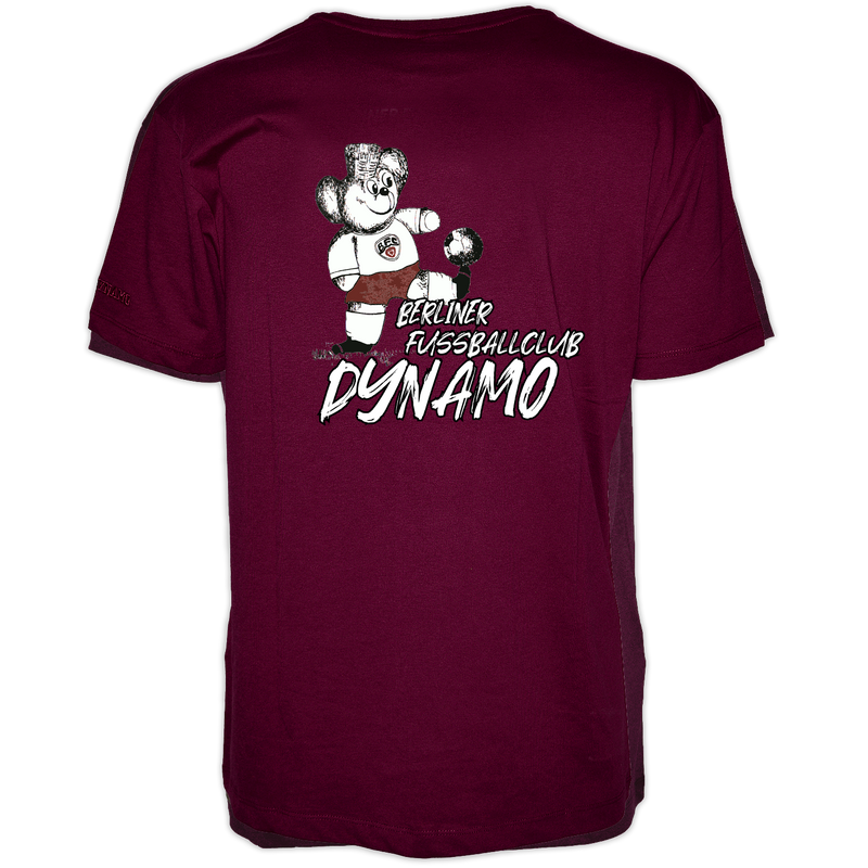 T-Shirt Teddy Retro weinrot