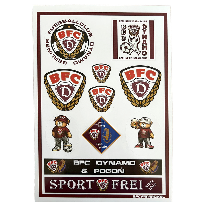 Aufkleber-Bogen BFC / Pogon