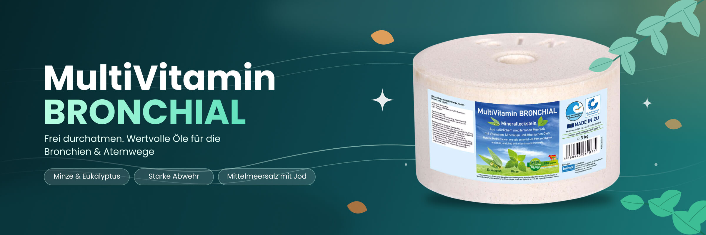     MultiVitamin BRONCHIAL Mineralleckstein, 3kg