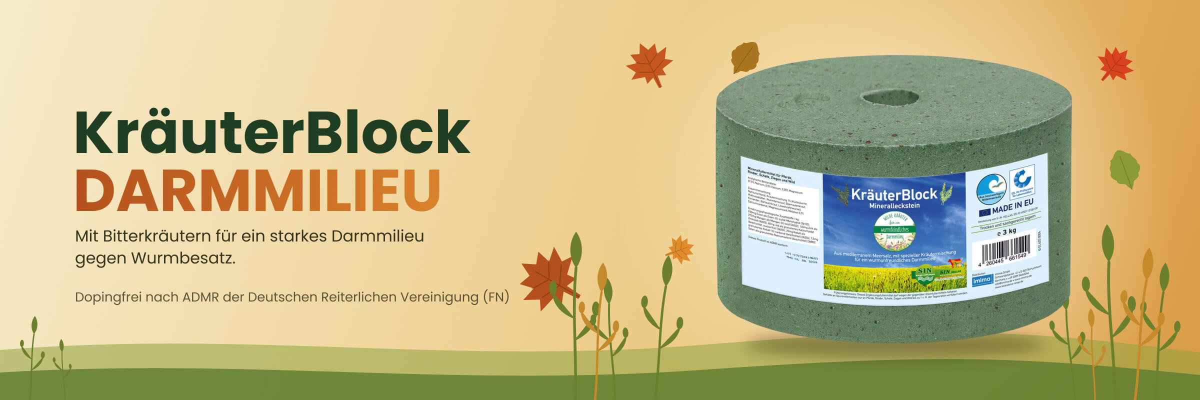     KräuterBlock Mineralleckstein, 3kg