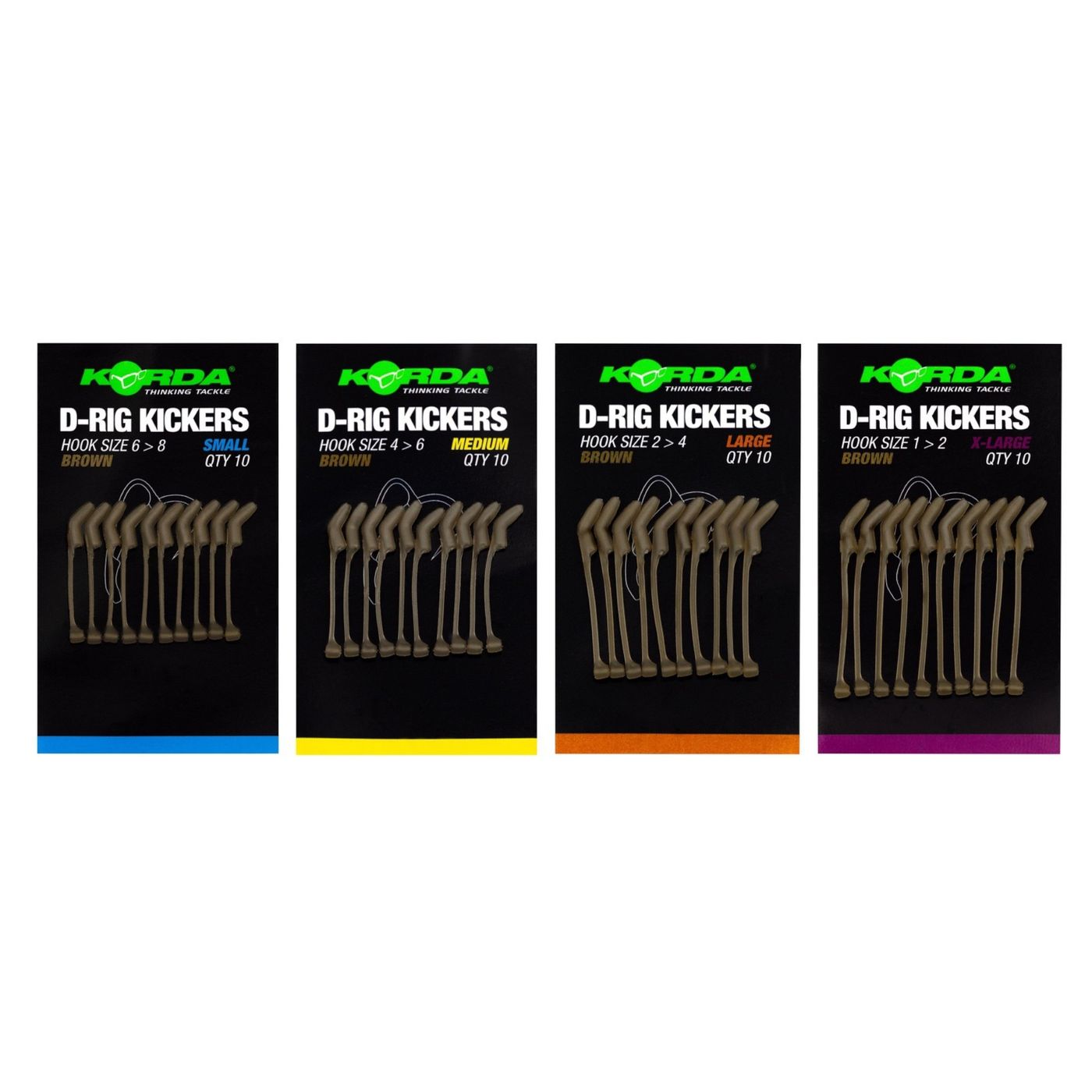 Korda Kickers D Rig Brown - 10 D-Rig Kickers X-Large